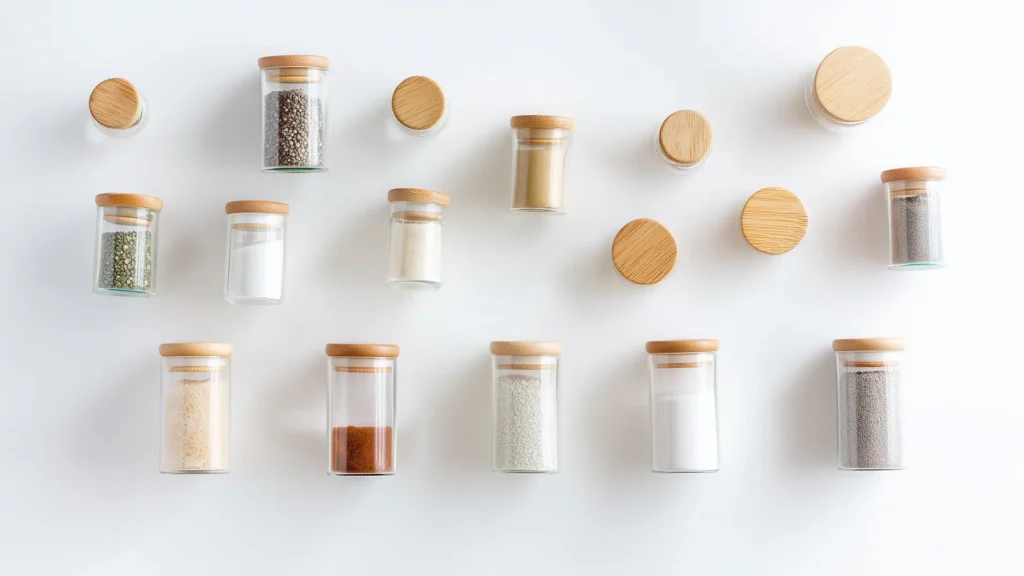 Стеклянные и керамические баночки для специй