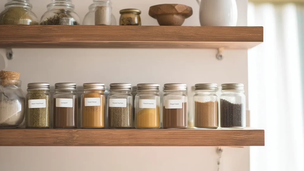 Кухня с аккуратно расставленными специями