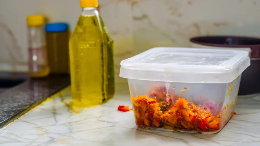 Жмых из перца с растительным маслом для маринования мяса