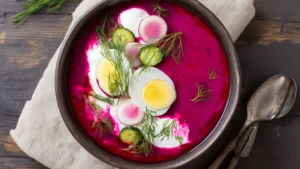 Фото блюда: Холодник с маринованной свёклой