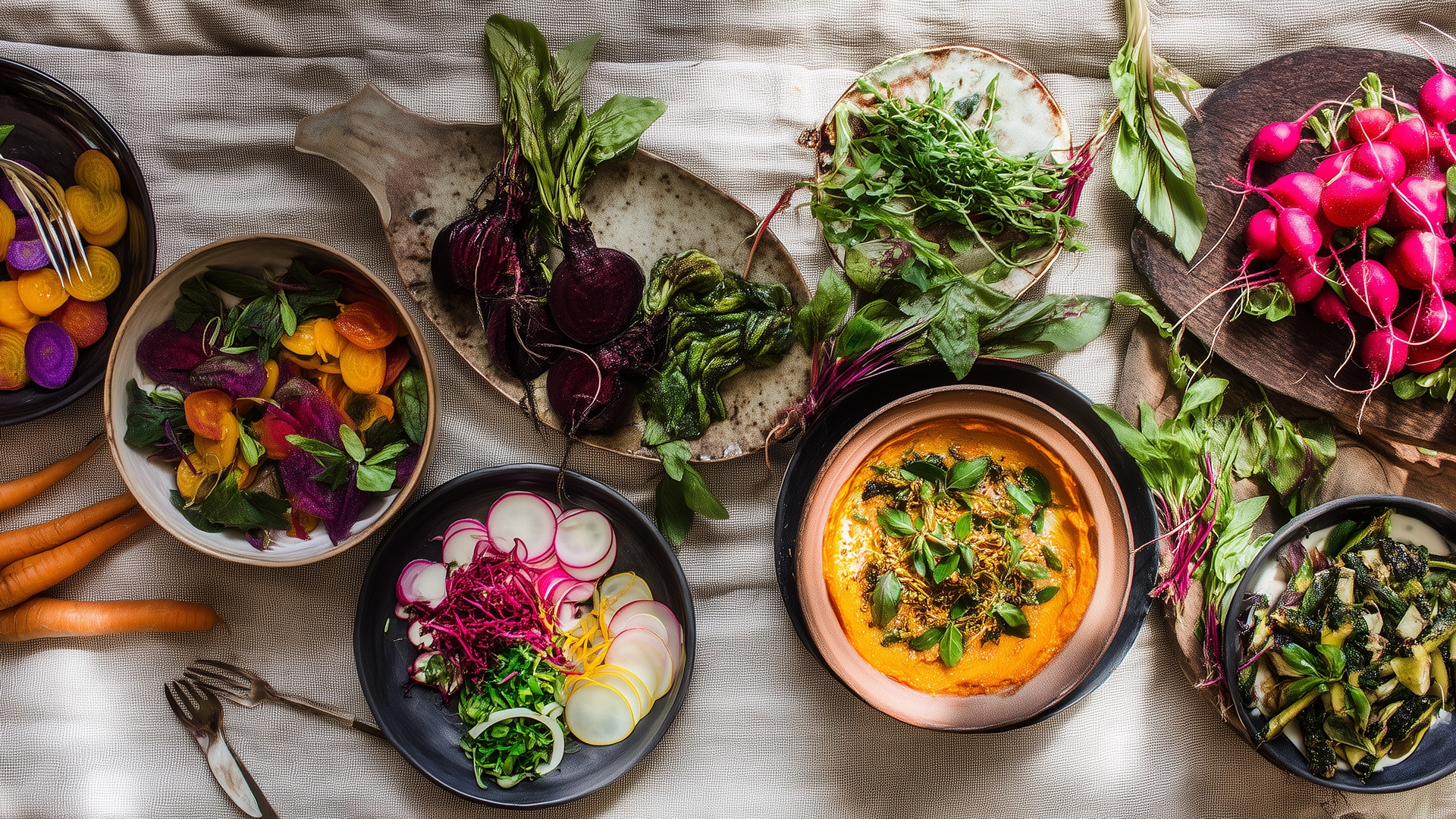 Блюда с овощами