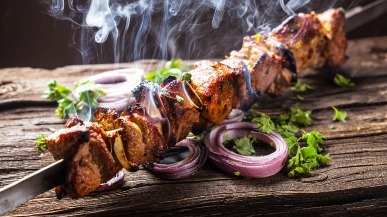 Фото рецепта: Шашлык из свиной шеи на мангале