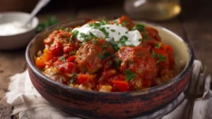 Фото блюда: Гуляш с фрикадельками