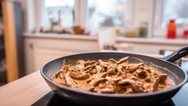 Фото блюда: Бифстроганов на сусле с мягким вкусом