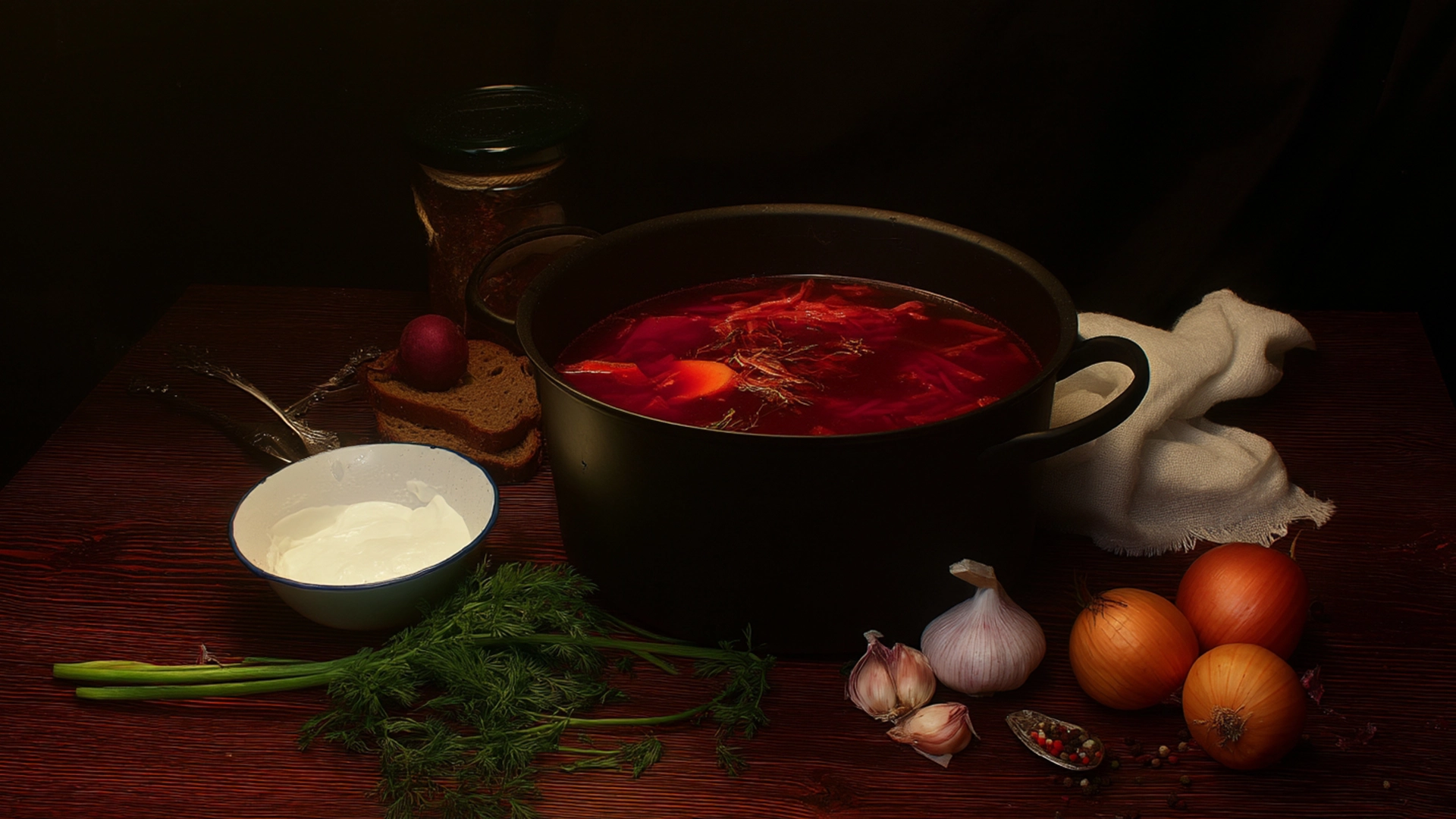 Фото блюда: Классический борщ с глубоким вкусом и ярким цветом