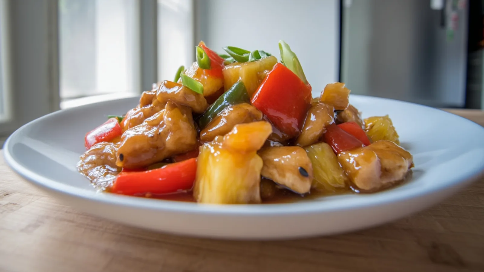 Фото блюда: Цыплёнок с ананасом с ярким сладким вкусом