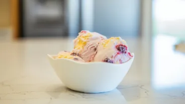 Фото блюда: Нежное домашнее мороженое с яблоками