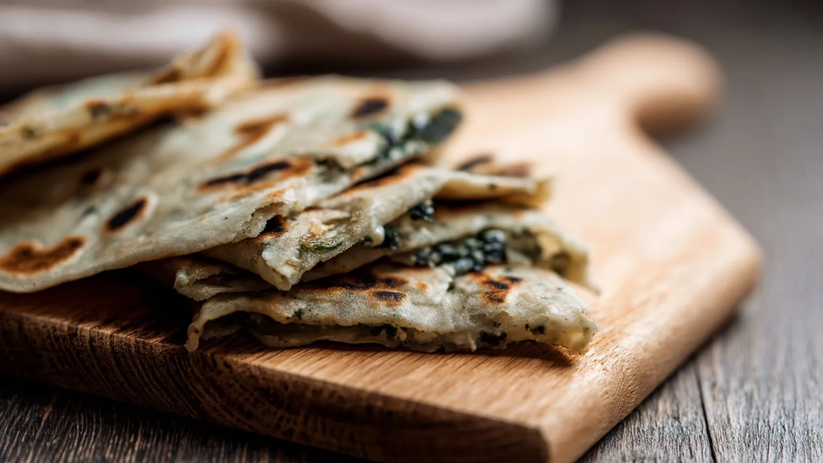 Фото блюда: Гёзлеме со шпинатом и нежным сыром для уютного обеда