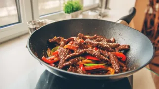 Фото рецепта: Говядина стир фрай с наршарабом и хрустящими овощами