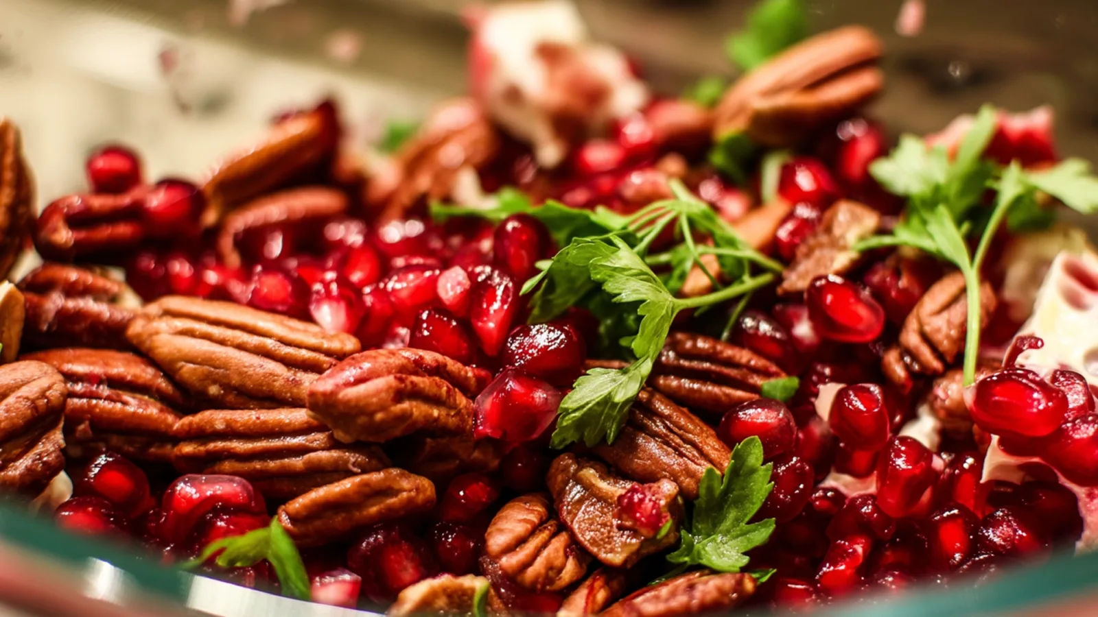 Фото блюда: Гранатовый салат с пеканом который удивит вас свежим вкусом