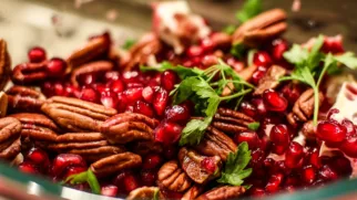 Фото рецепта: Гранатовый салат с пеканом который удивит вас свежим вкусом