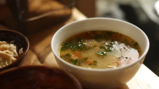 Фото рецепта: Нежный харчо с курицей с пряным ароматом