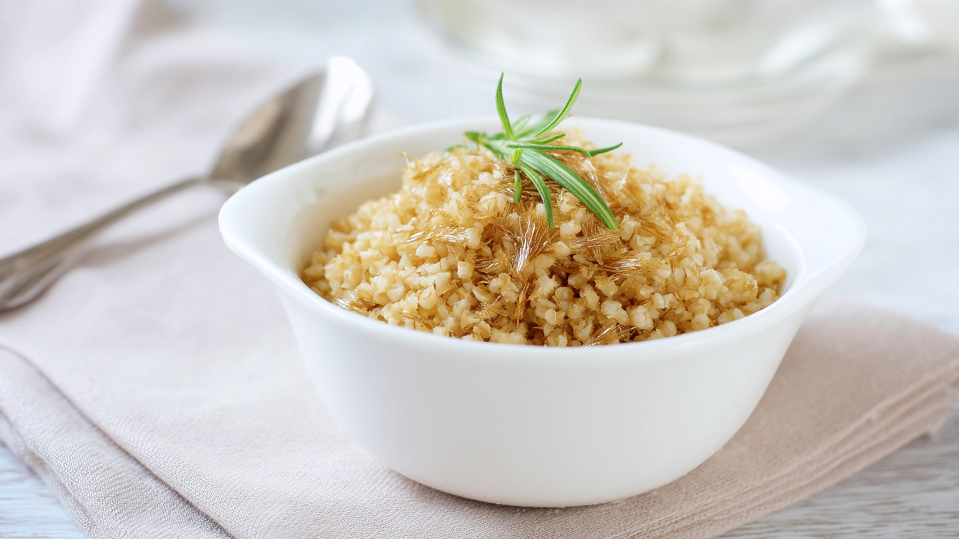 Фото блюда: Ароматный булгур с нежными стружками иваси