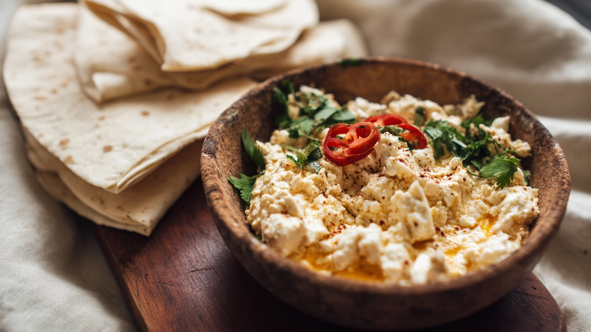 Фото блюда: Кесо со свежими специями для теплых тортильяс