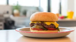 Фото рецепта: Сочный классический чизбургер который радует с первого укуса