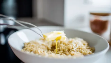 Фото блюда: Кремовый ризотто с эмменталем который манит нежностью