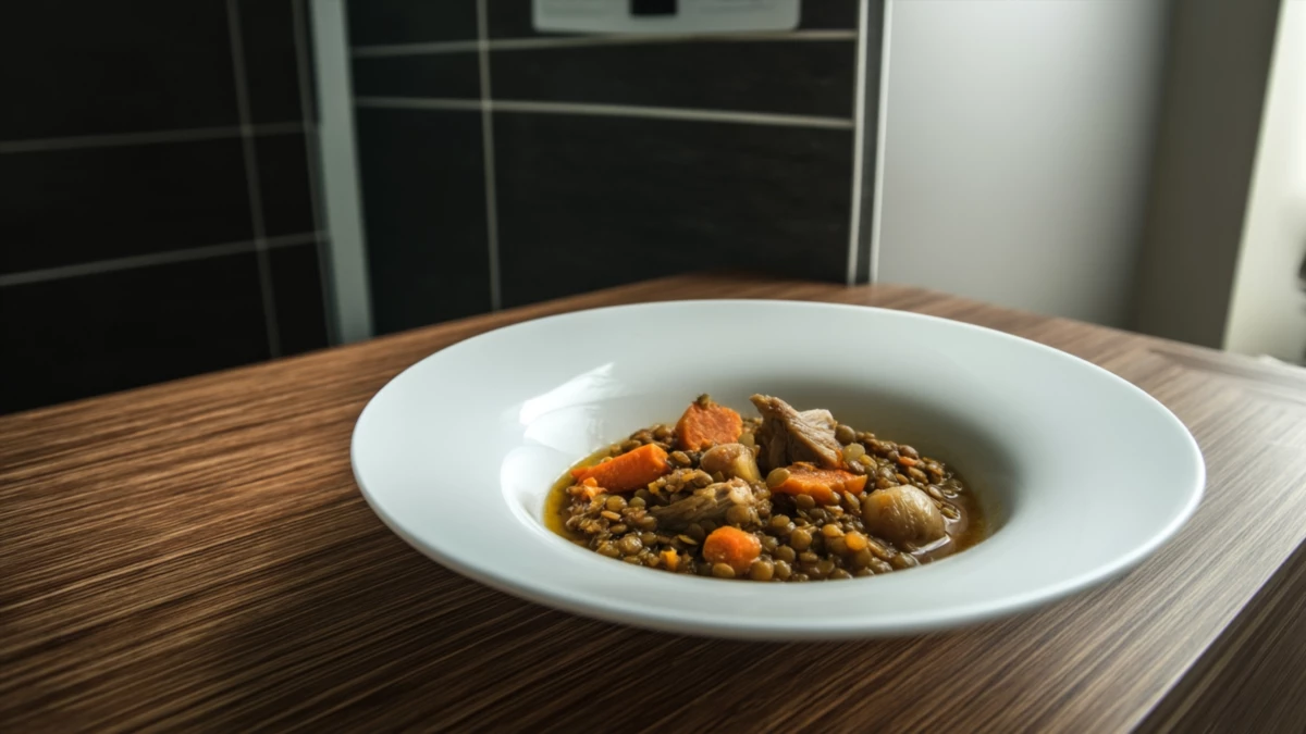 Фото блюда: Кролик с чечевицей и морковью как уютное блюдо для спокойного ужина