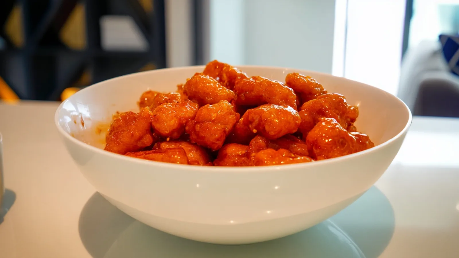 Фото блюда: Острая курица в ярком соусе с тонким ароматом рисового вина