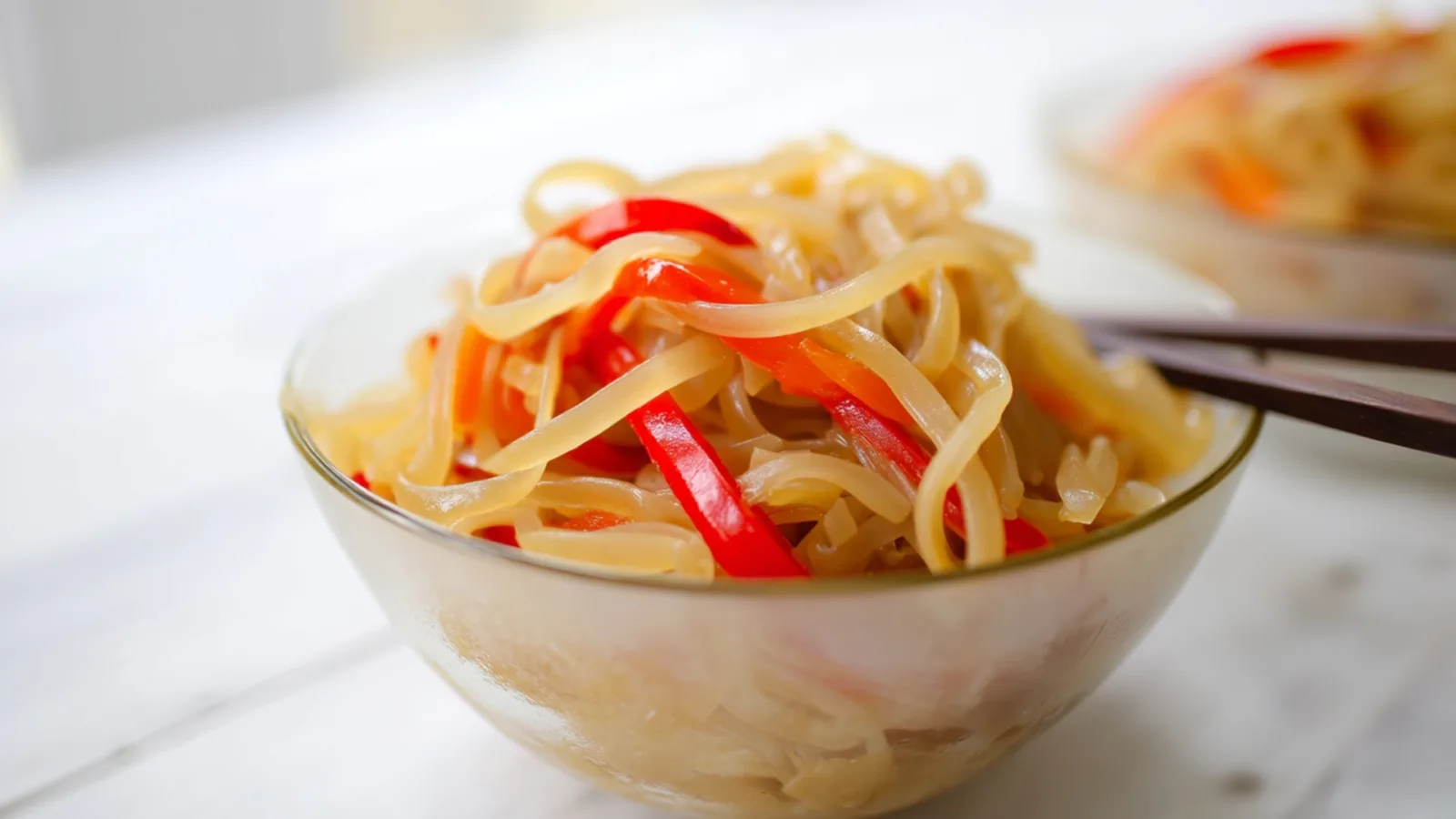 Фото блюда: Лапша со сладким чили которая удивляет с первой ложки