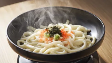 Фото блюда: Нежный удон с икрой минтая и сливочным вкусом