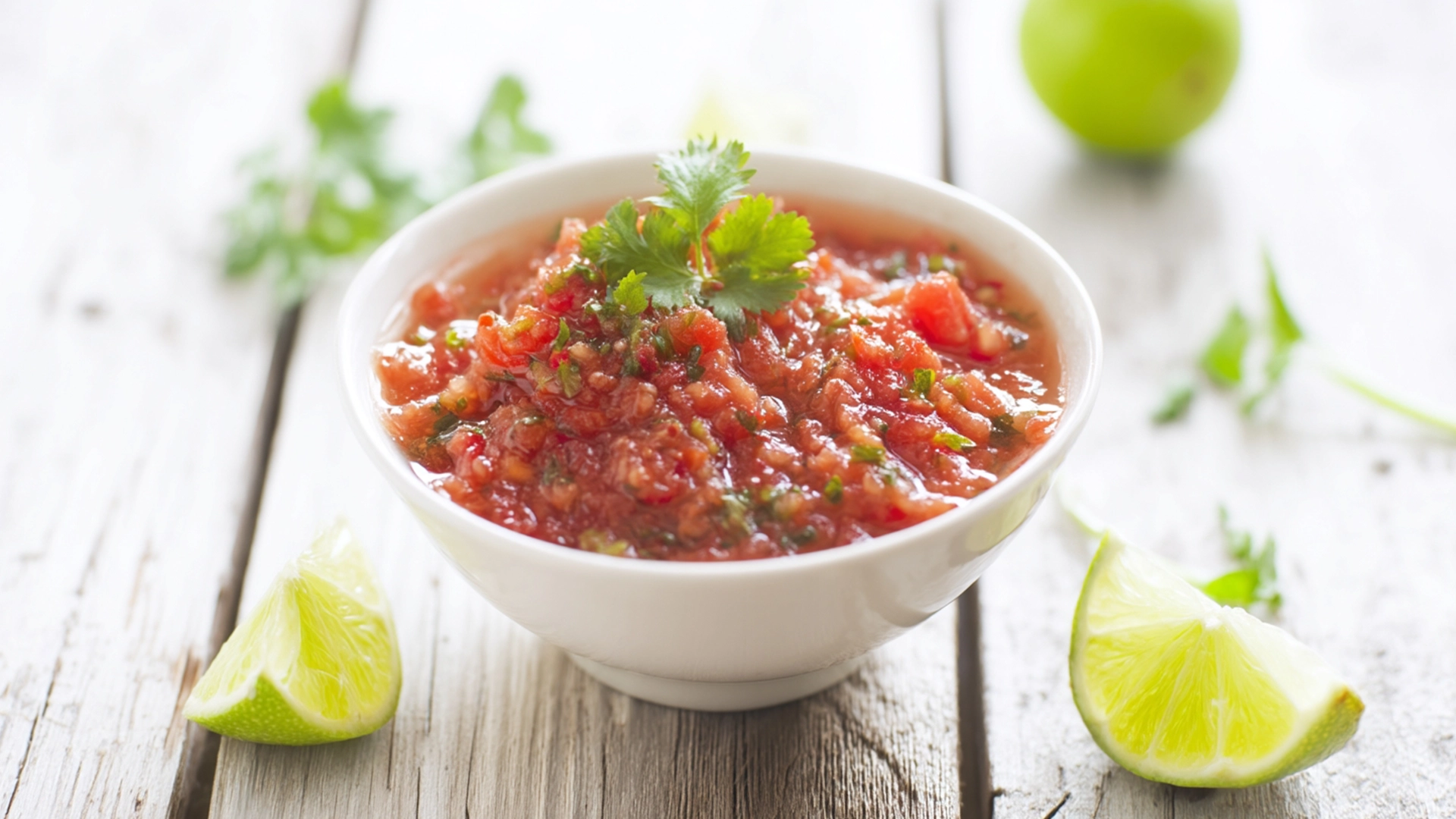 Фото блюда: Свежая мексиканская сальса с ярким ароматом кориандра