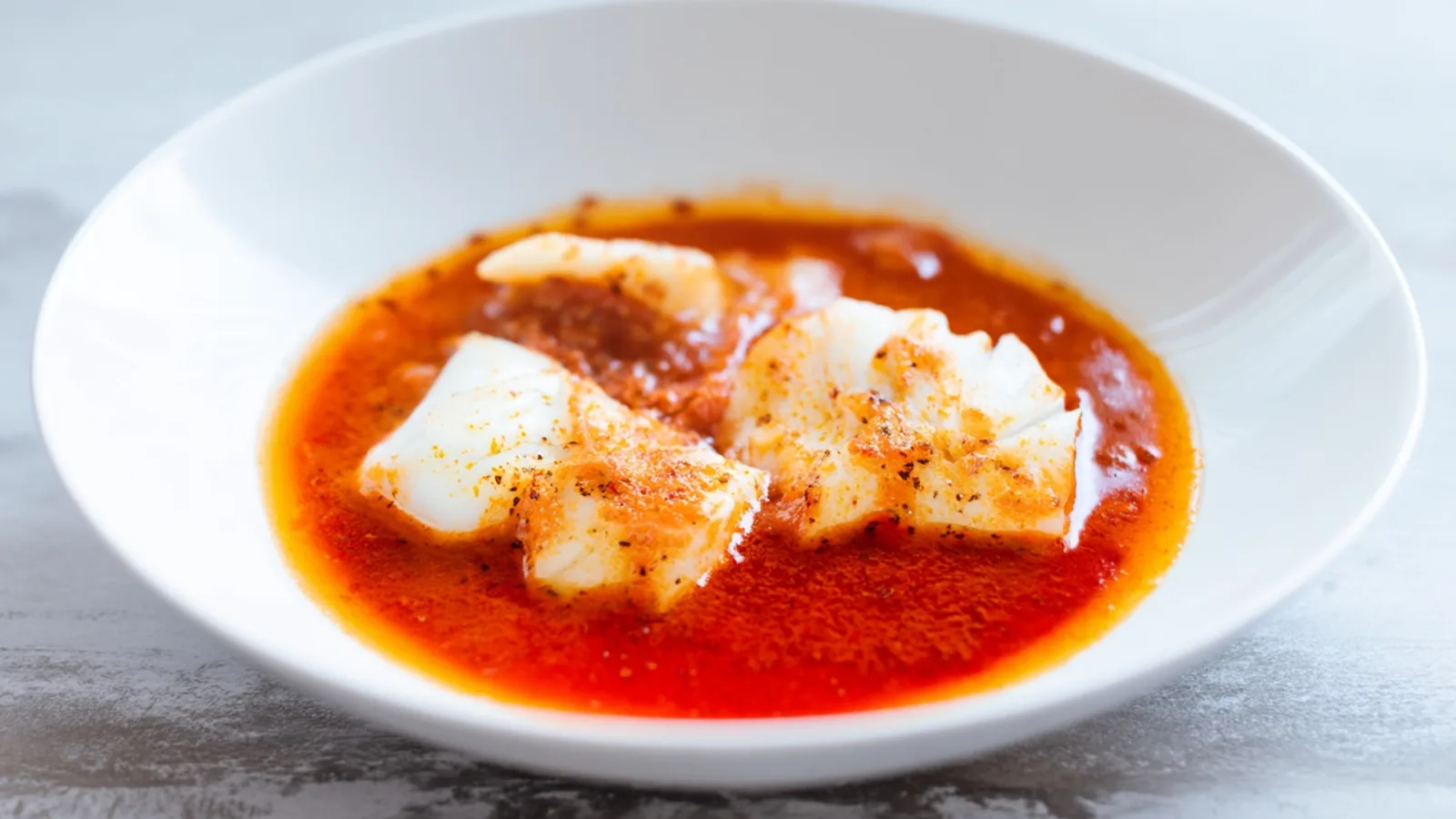 Фото блюда: Минтай в сочном томатном соусе с ярким ароматом