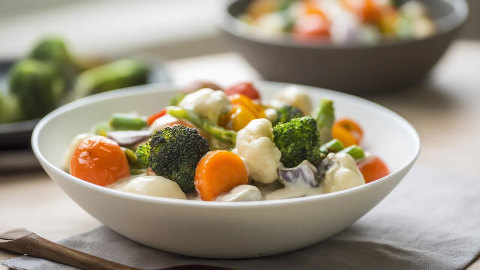 Фото блюда: Сливочное соте с овощами для уютного ужина