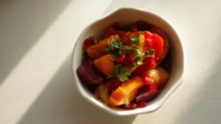 Фото рецепта: Овощное рагу с гранатовым уксусом и насыщенным вкусом