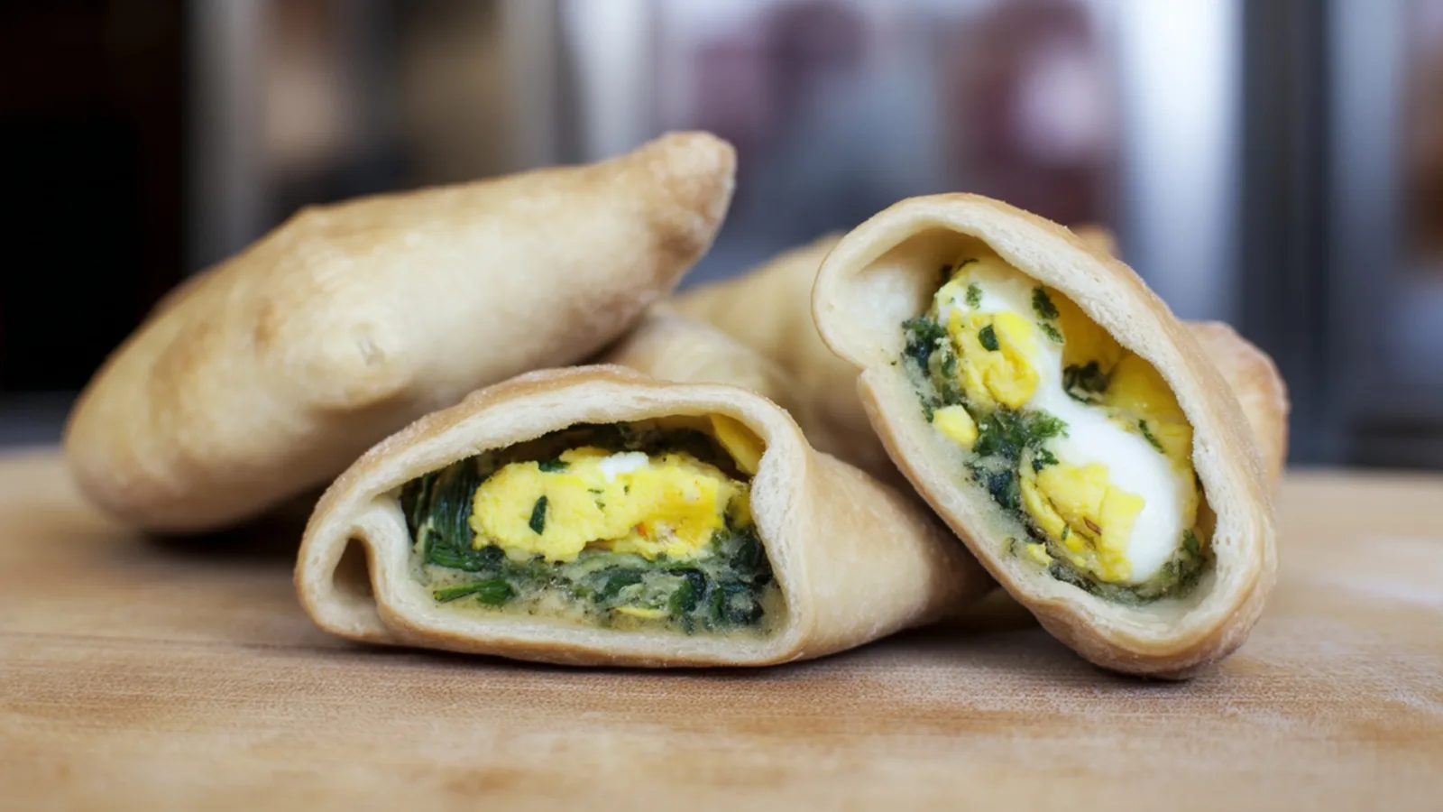 Фото блюда: Пышные пирожки с черемшой и яйцом для уютного стола