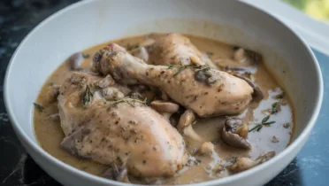 Фото блюда: Рагу из белых грибов и курицы с нежным соусом