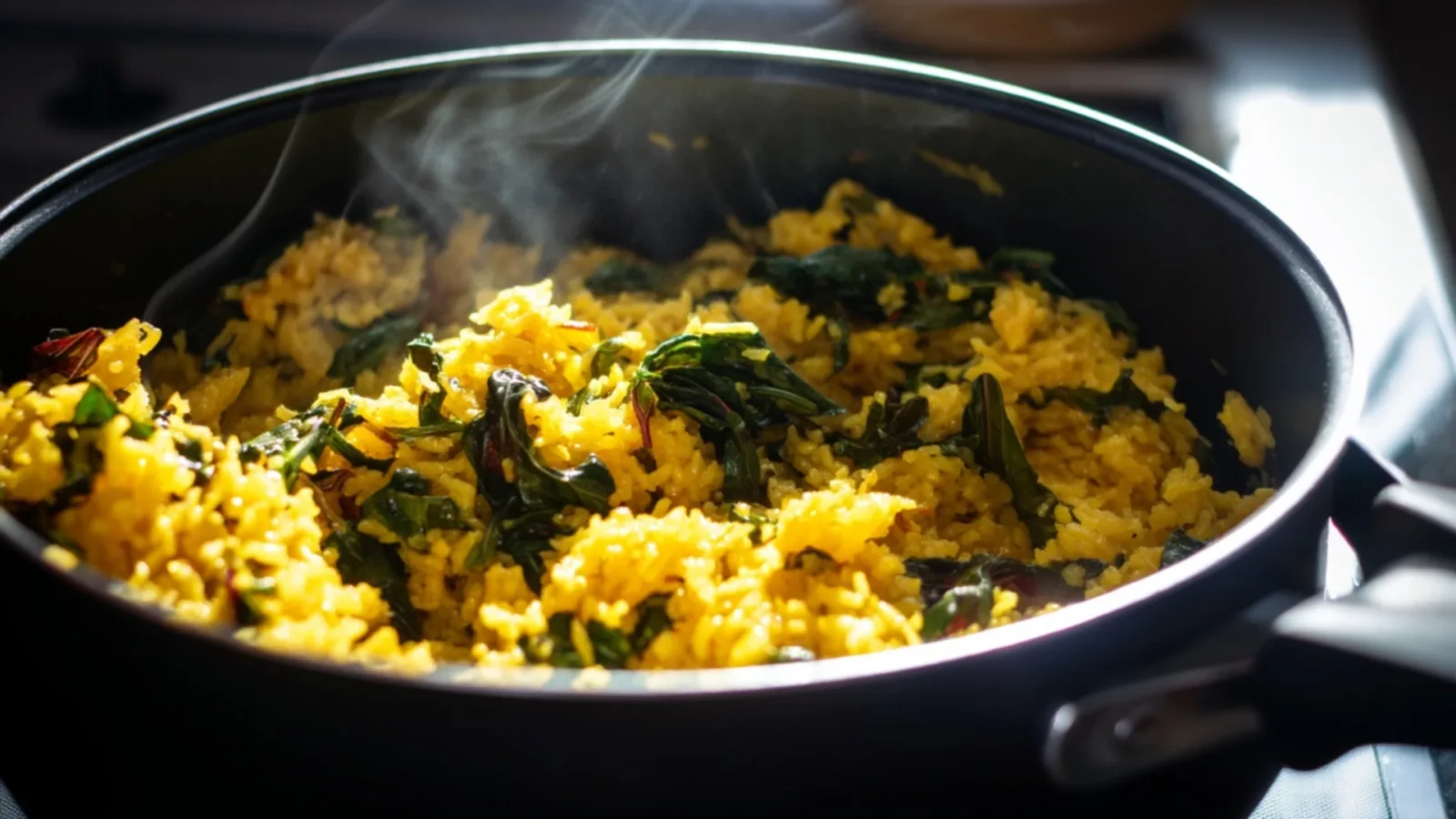 Фото блюда: Рис с листовой свёклой и шафраном