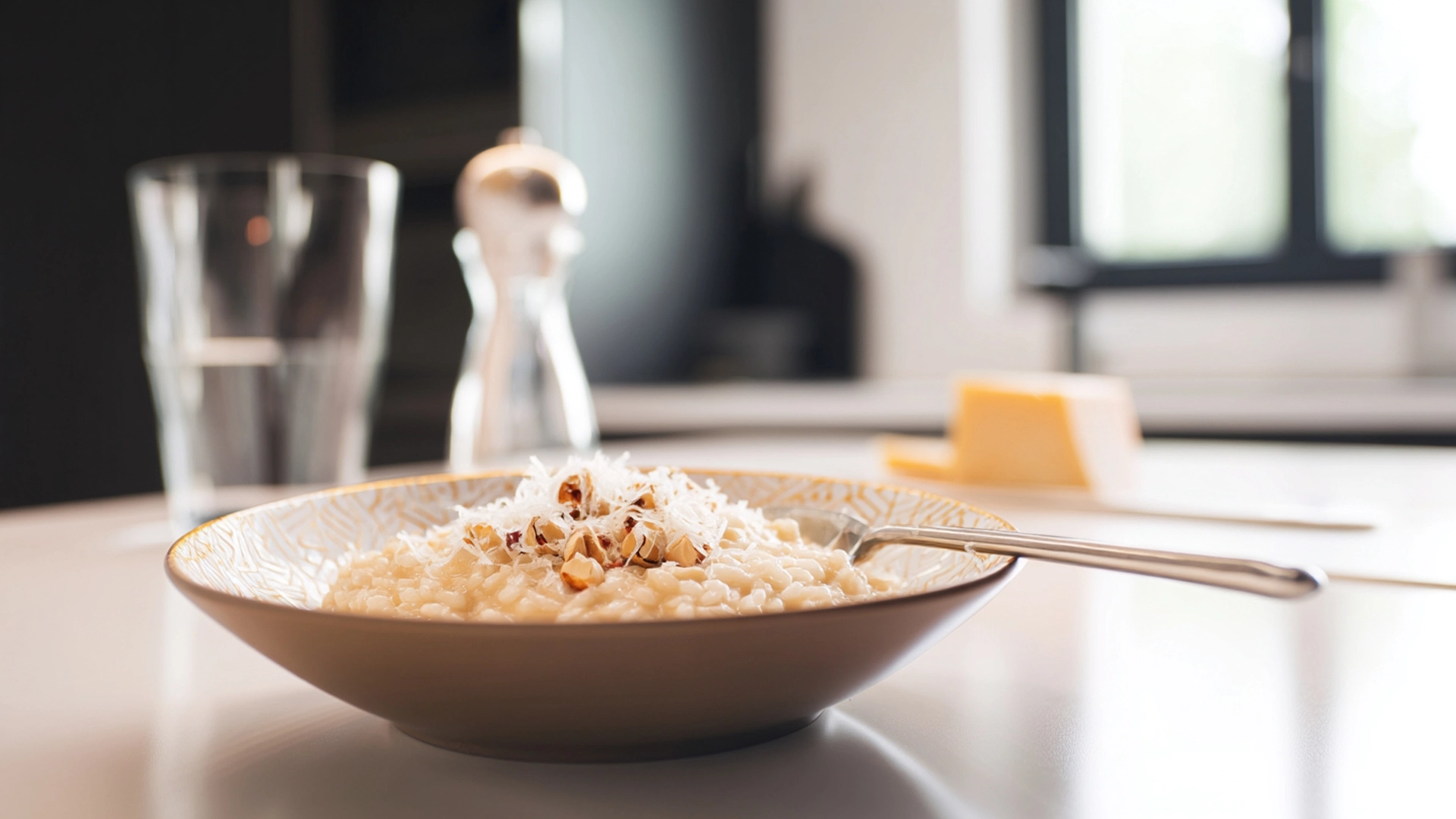 Фото блюда: Нежное ризотто с фундуком и ароматным сыром