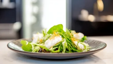 Фото блюда: Салат с зубаткой свежий и вкусный рецепт