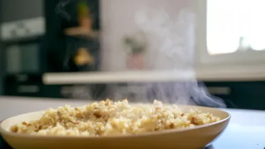 Фото блюда: Сливочный плов с плавленым сыром для нежного ужина