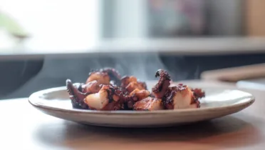 Фото блюда: Пикантные тапас с осьминогом и паприкой для гурманов