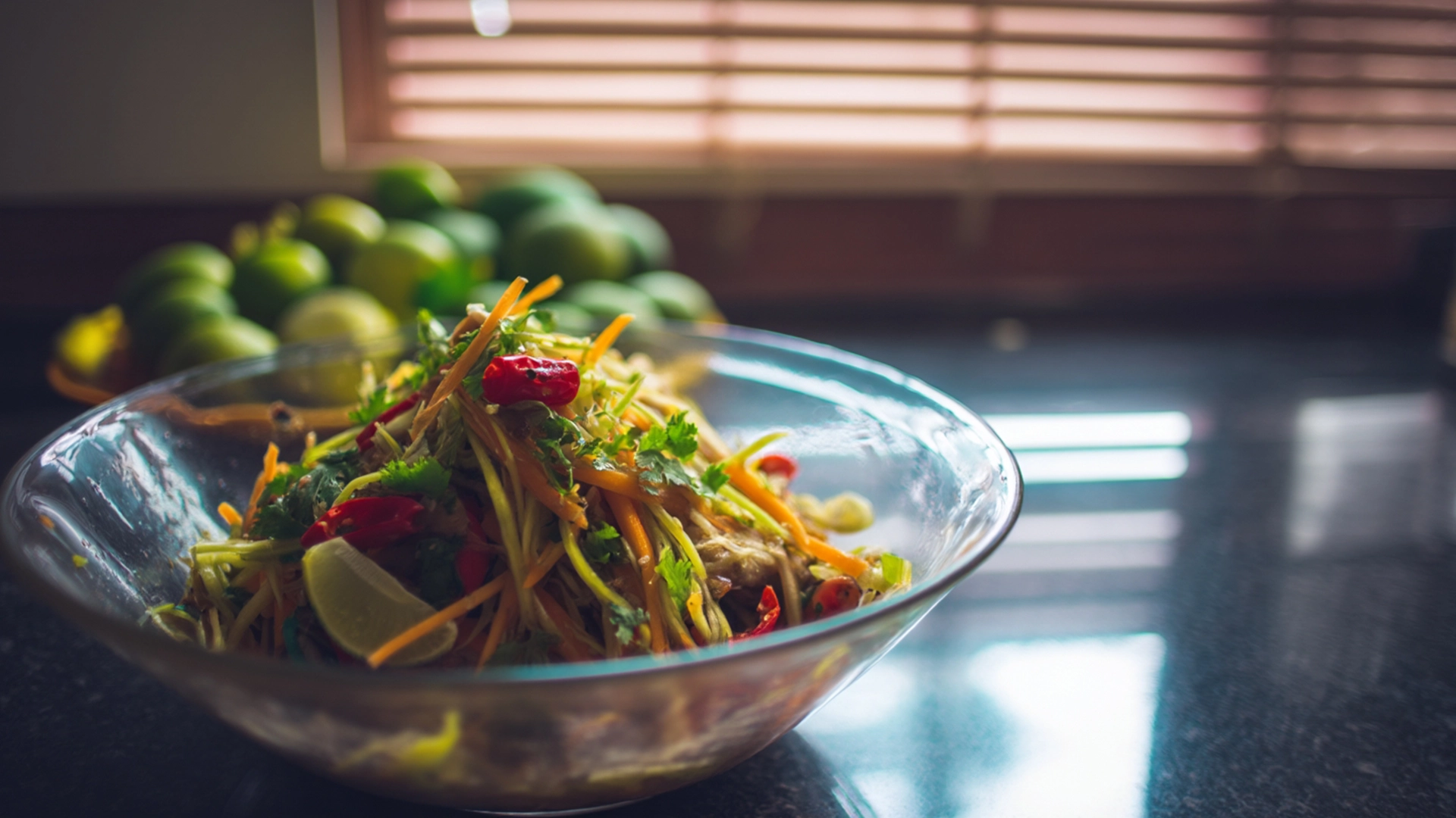 Фото блюда: Тайский салат с мангостином для яркого вкуса