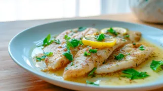 Фото рецепта: Нежная тилапия в лимонном перце с сияющим ароматом