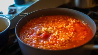 Фото рецепта: Томатный рис басмати с ярким ароматом