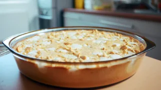 Фото рецепта: Нежная творожная запеканка с макадамией