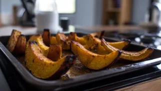 Фото рецепта: Запечённая тыква с паприкой с мягкой сладостью и яркой корочкой