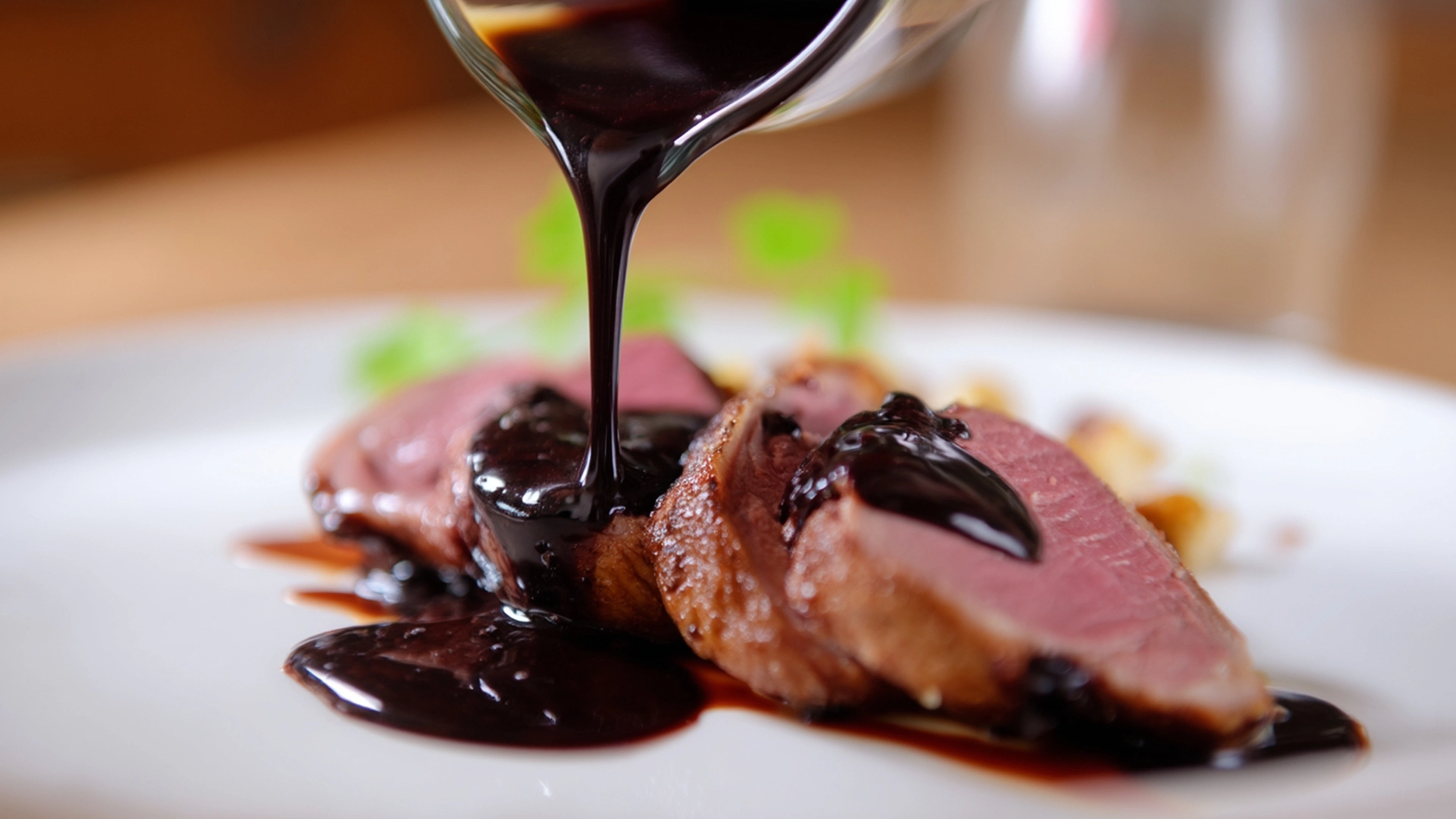Фото блюда: Утиная грудка с тягучим шоколадным соусом