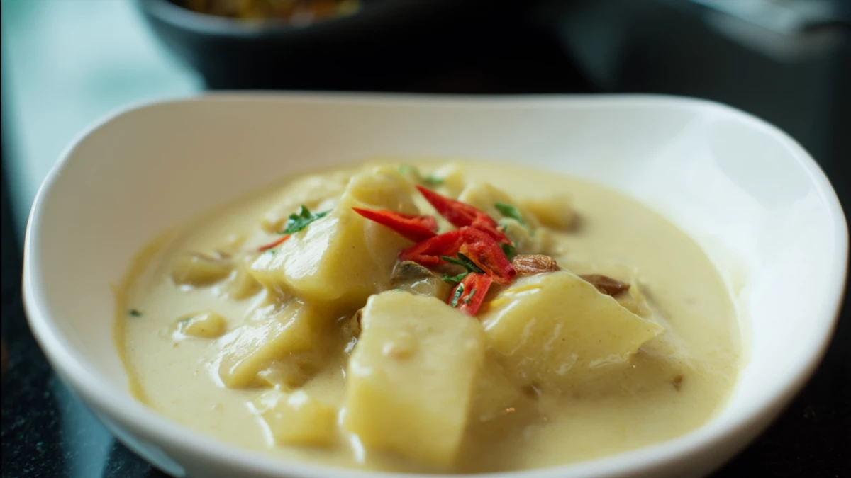 Фото блюда: Рецепт ямса с кокосовым молоком – Как приготовить