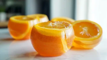 Фото блюда: Апельсиновое желе в цедре: яркий десерт без формочек