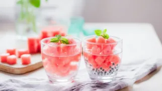 Фото рецепта: Освежающий арбузный саго десерт