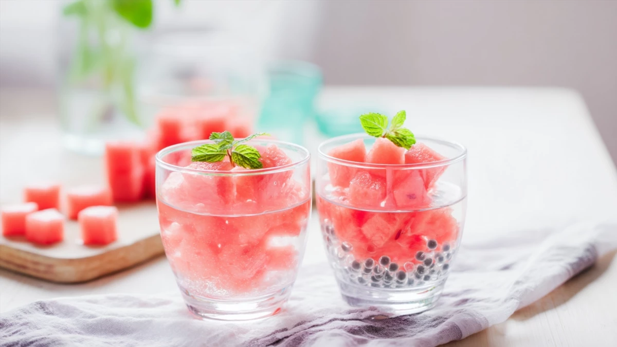 Фото блюда: Освежающий арбузный саго десерт