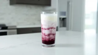 Фото рецепта: Айран с ягодным акцентом который бодрит с первого глотка