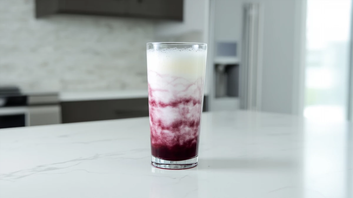 Фото блюда: Айран с ягодным акцентом который бодрит с первого глотка