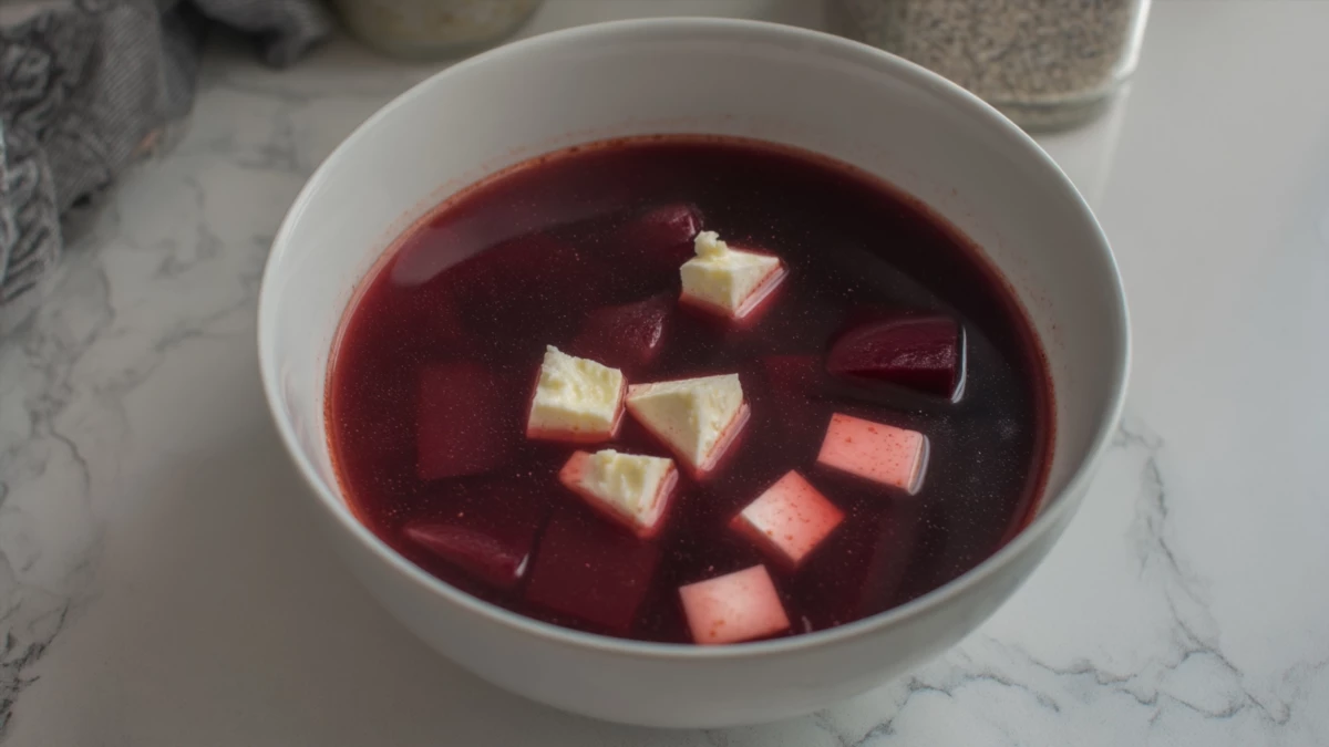 Фото блюда: Борщ с адыгейским сыром – ароматный и сытный