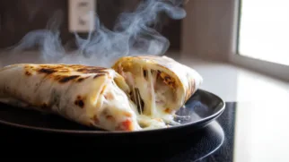 Фото рецепта: Как приготовить сырное буррито с плавленым сыром