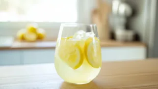 Фото рецепта: Освежающий дынный лимонад с лимоном